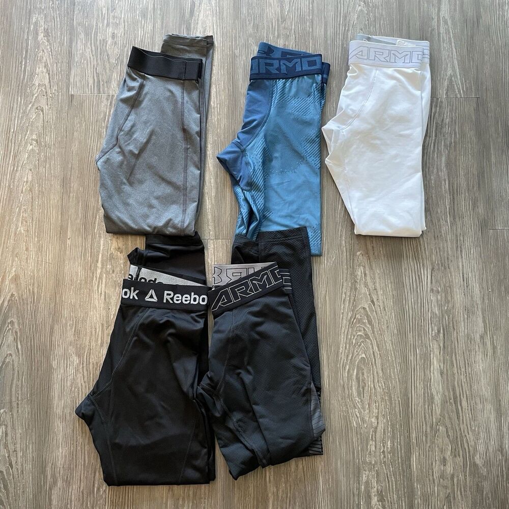 Under Armour Compression Pants Lot Of 5 Mens Size M